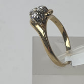 LADIES 9CT DIAMOND RING 2.9GMS Ring Size O / 7.5 US